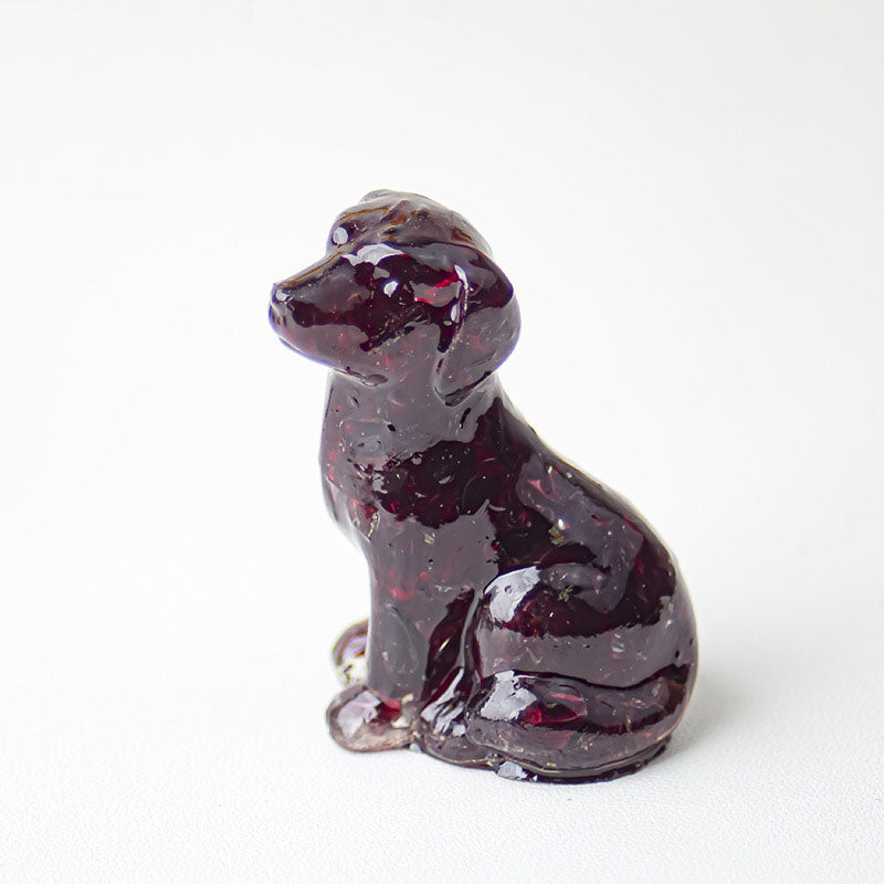 Handmade Natural Crystal Gemstone Sitting Dog