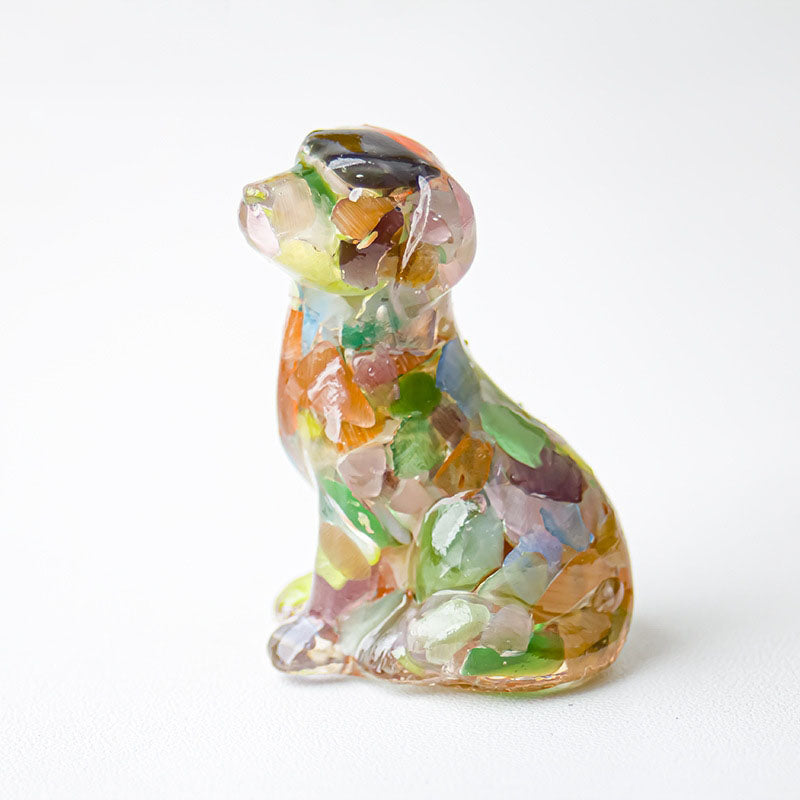 Handmade Natural Crystal Gemstone Sitting Dog