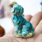 Handmade Natural Crystal Gemstone Sitting Dog
