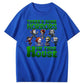 There's Some Horros In This House Pattern Print  T-Shirt