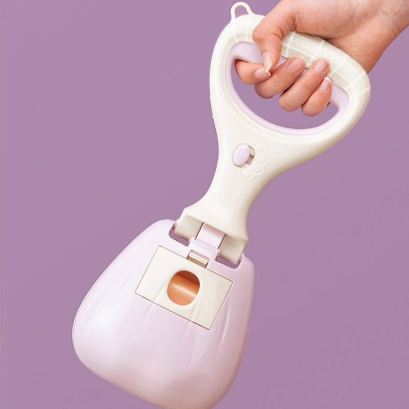 Portable Dog Pooper Scooper With Built-In Waste Bags – One-Hand No-Touch Pickup Tool for Walks & Travel