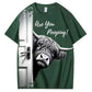 Funny Highland Cow "Are You Pooping?" Short Sleeve T-shirt