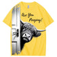 Funny Highland Cow "Are You Pooping?" Short Sleeve T-shirt
