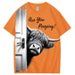 Funny Highland Cow "Are You Pooping?" Short Sleeve T-shirt