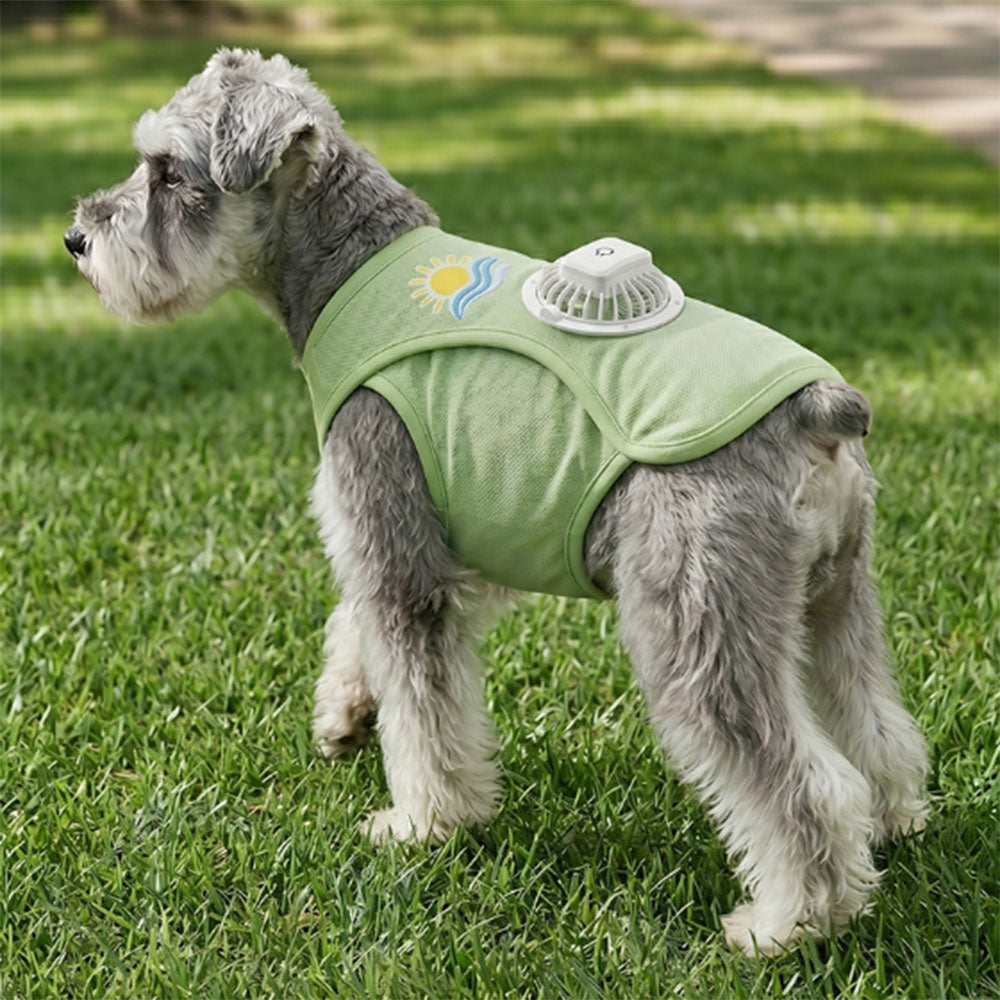 Rechargeable Dog Cooling Vest With Removable Fan