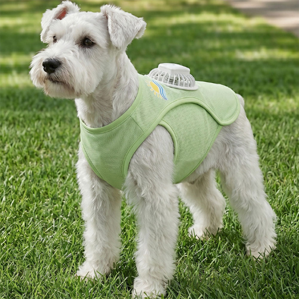 Rechargeable Dog Cooling Vest With Removable Fan