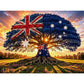Patriotic Australian Flag Tree Jigsaw Puzzle 1000-Piece