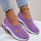 Summer Breathable Non-Slip Soft Sole Elderly Shoes, Women's Casual Orthopedic Walking Flats for Middle-Aged and Seniors