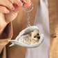Sleeping Angel Acrylic Keychain Yorkshire Terrier SA132
