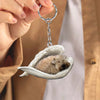 Sleeping Angel Acrylic Keychain Wheaten Terrier SA152