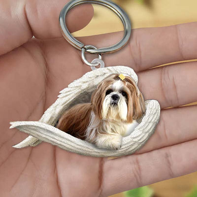 Sleeping Angel Acrylic Keychain Shih Tzu SA166