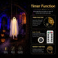 LED Light-Up Swinging Ghost Halloween Decoration
