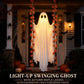 LED Light-Up Swinging Ghost Halloween Decoration