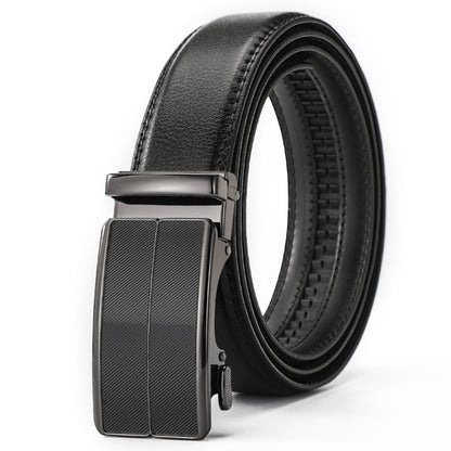 Leather Ratchet Belt With Adjustable Buckle - LR003