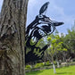 Peeping Middle Finger Animal Metal Sign - Yard Art Decor