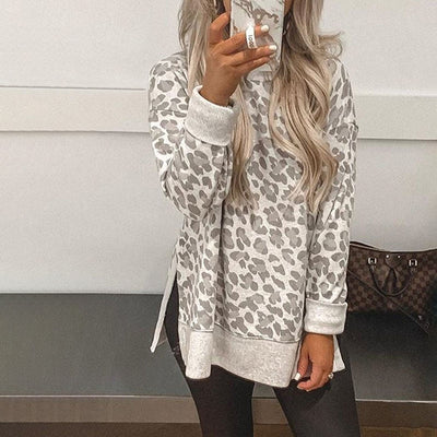 Leopard Print Cozy Sweatshirt