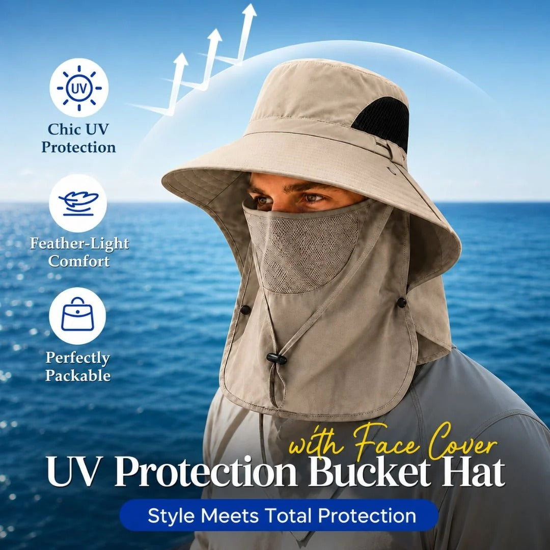 UPF 50+ Sun Protection Hat With Full Face & Neck Coverage