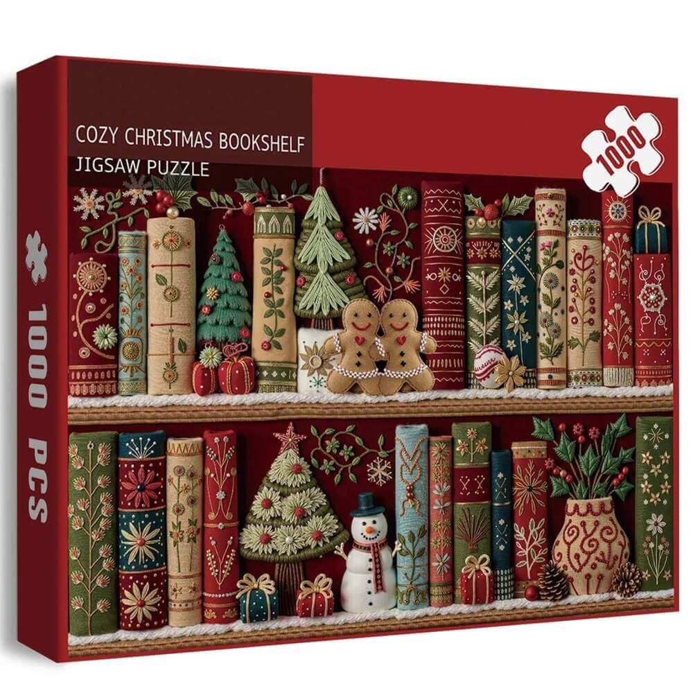 Christmas Bookshelf Puzzle 1000-Piece