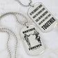 Vikings Engraved Black Dog Tag Double Sided Gift From Brother, Brother Forever
