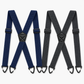 Men's Adjustable Suspenders - X-Back / Y-Back Styles with Hook Clips