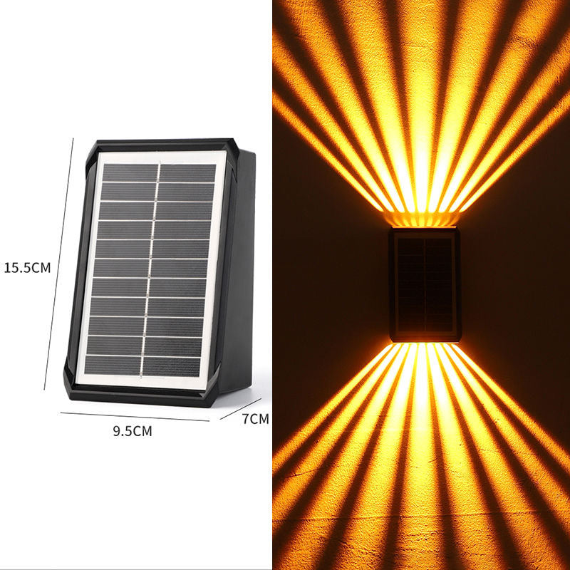 4 LED Solar Colorful Wall Lights Outdoor Light Waterproof