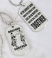 Vikings Engraved Black Dog Tag Double Sided Gift From Brother, Brother Forever