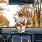 Boxer - Dog Sitting On Toilet Ornament  OT013