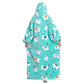 Oversized Wearable Hoodie Blanket – Blue Alpaca