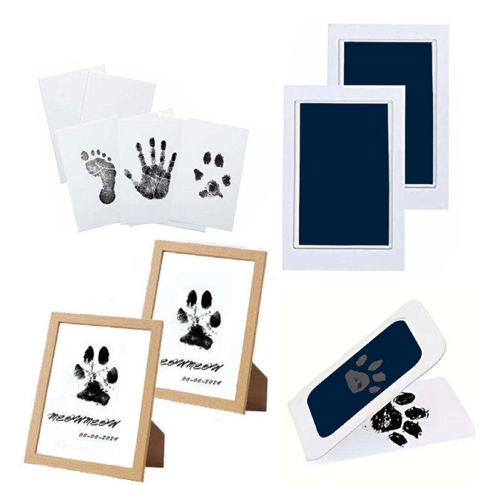 Pet Paw Print Kit, Mess-Free Paw Print Stamp Pad for Dogs & Cats