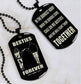 Vikings Engraved Black Dog Tag Double Sided Gift From Brother, Brother Forever