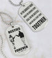 Vikings Engraved Black Dog Tag Double Sided Gift From Brother, Brother Forever