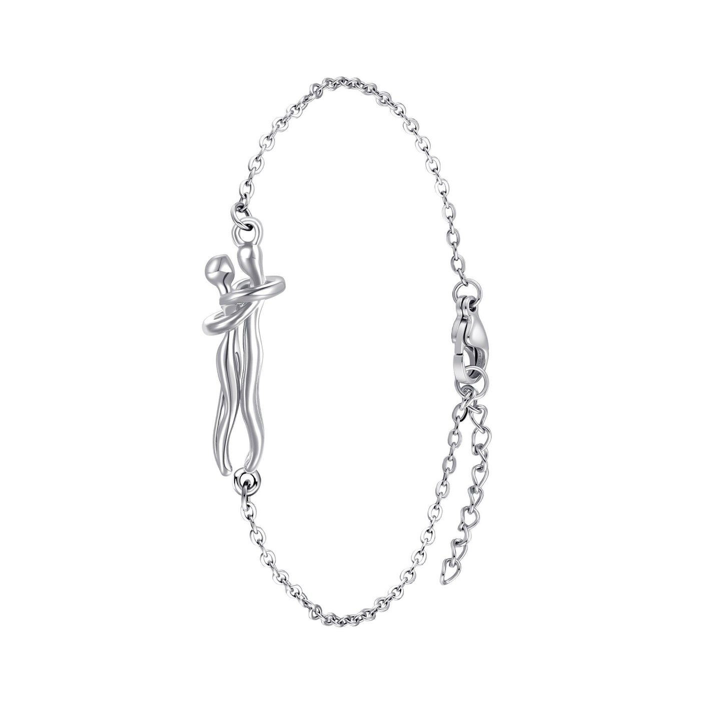 Eternal Embrace – Timeless Hug Couple Necklace