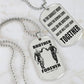 Vikings Engraved Black Dog Tag Double Sided Gift From Brother, Brother Forever