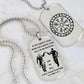 Vikings Engraved Black Dog Tag Double Sided Gift From Brother, Brother Forever