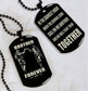 Vikings Engraved Black Dog Tag Double Sided Gift From Brother, Brother Forever