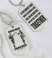 Vikings Engraved Black Dog Tag Double Sided Gift From Brother, Brother Forever