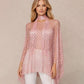 Women's Solid Color Fringe Trim Shawl & Chain Decor Poncho Set