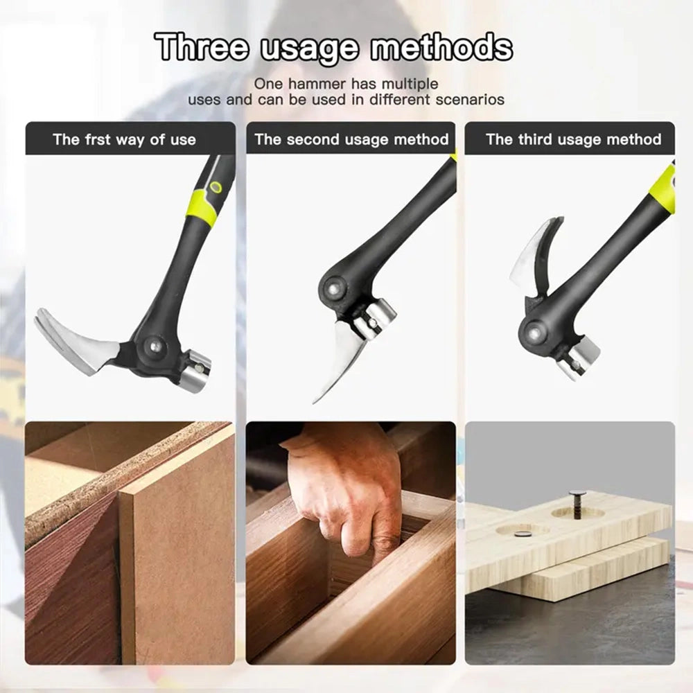 Three usage methods of a multi-tool with text on a white background
