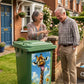Funny animal trash can decal for outdoor bin decoration