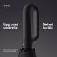 Close-up of the handle on the automatic folding umbrella
