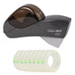 An Eagle brand auto tape dispenser shown with a stack of translucent clear tape rolls below it on a white background.