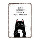 Vintage Black & White Humor Metal Sign