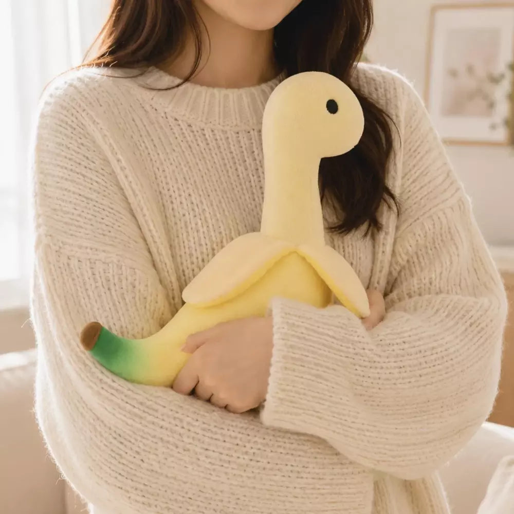 Banana dinosaur plush as a fun gift for dinosaur lovers