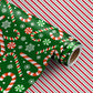Christmas wrapping paper with candy cane illustrations