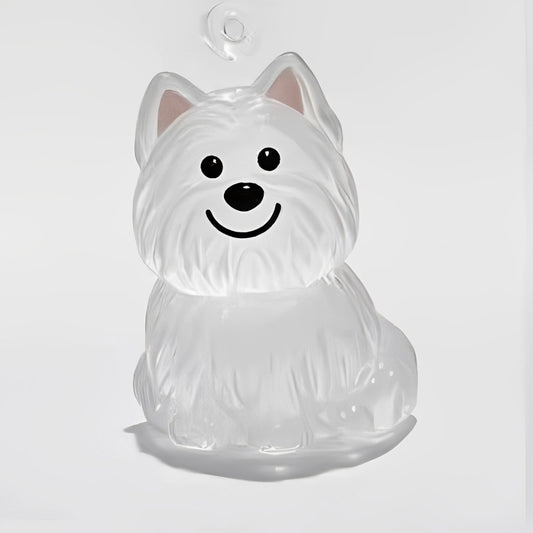 West Highland White Terrier Hair Collector Keychain Charm Memorial Storage Box HC005