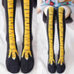 Novelty socks featuring a playful chicken feet print