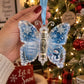 Close-up details of the Christmas cash gift butterfly ornament