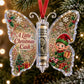 Christmas elf scene butterfly-shaped ornament