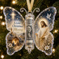 Christmas jesus scene butterfly-shaped ornament