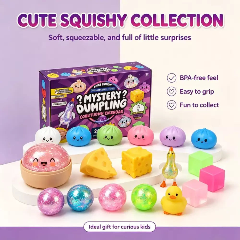 Dumpling squishy advent calendar as a Christmas gift